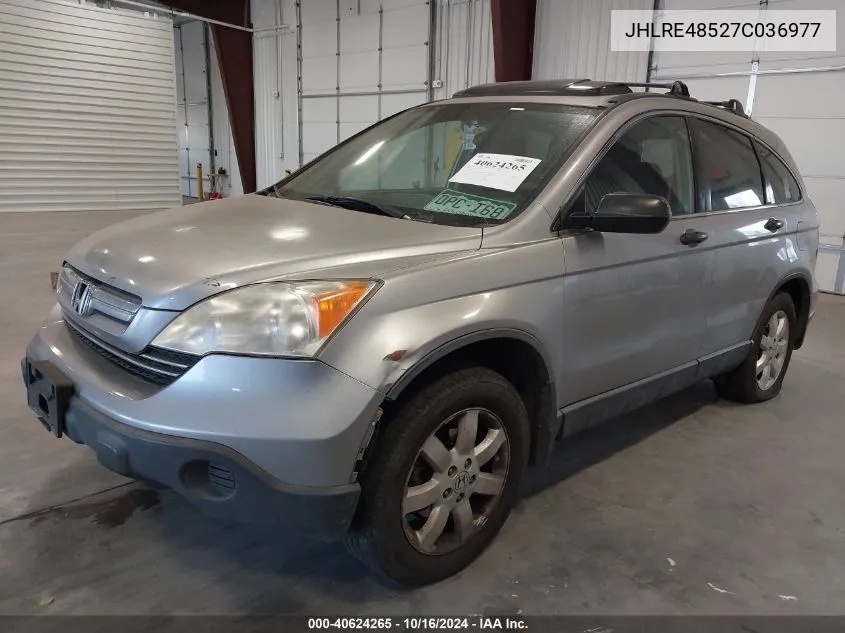 2007 Honda Cr-V Ex VIN: JHLRE48527C036977 Lot: 40624265