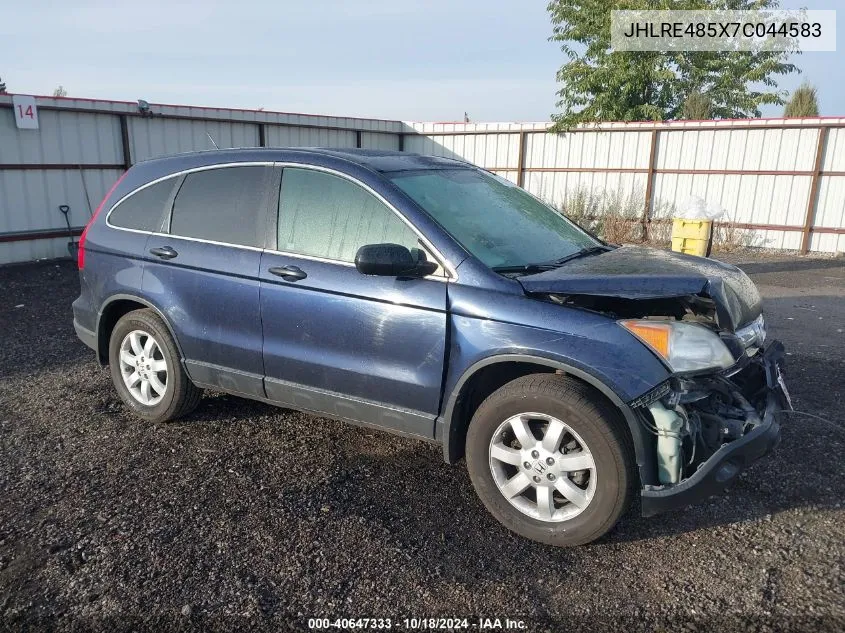 2007 Honda Cr-V Ex VIN: JHLRE485X7C044583 Lot: 40647333