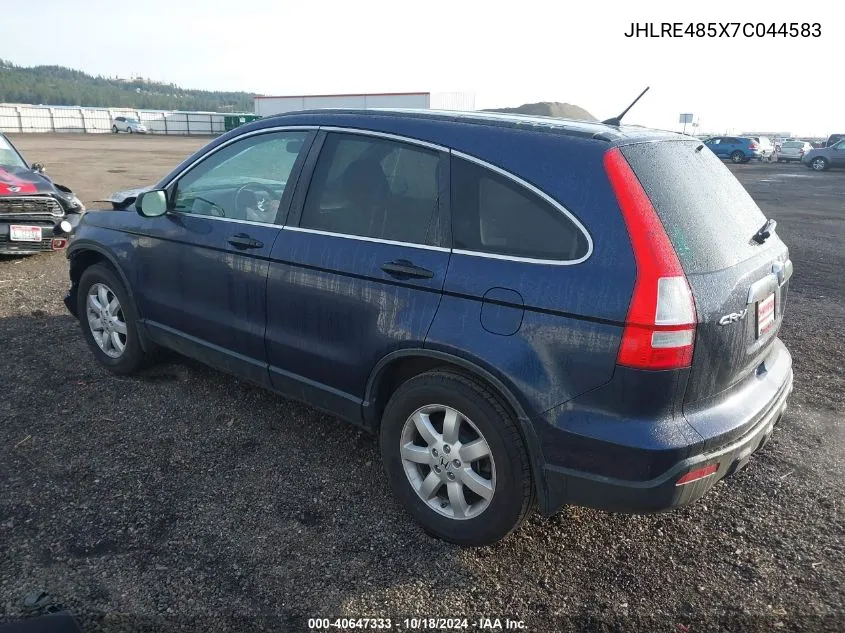 2007 Honda Cr-V Ex VIN: JHLRE485X7C044583 Lot: 40647333