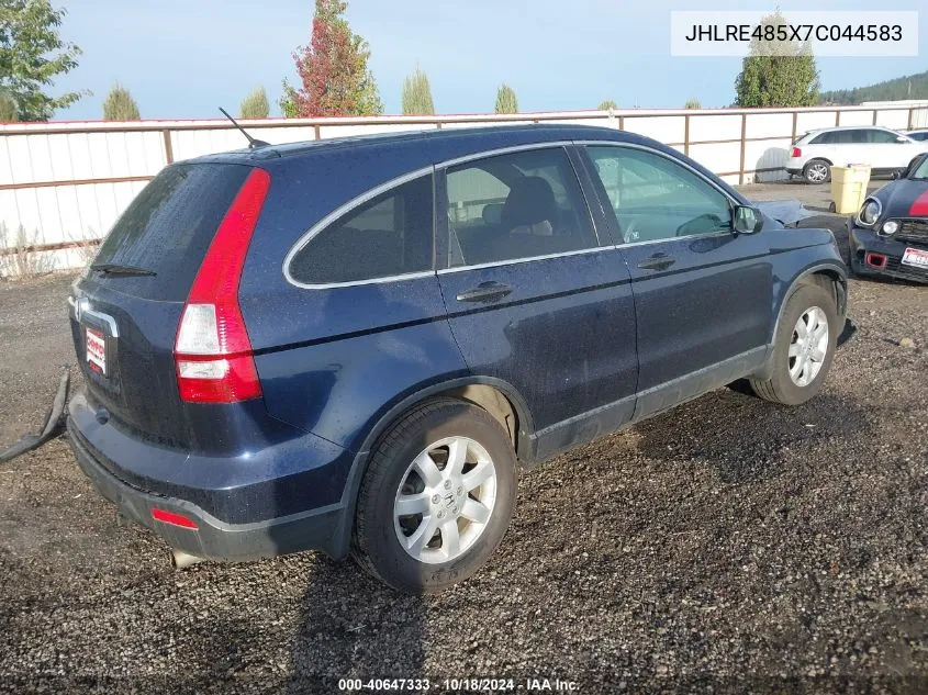 2007 Honda Cr-V Ex VIN: JHLRE485X7C044583 Lot: 40647333