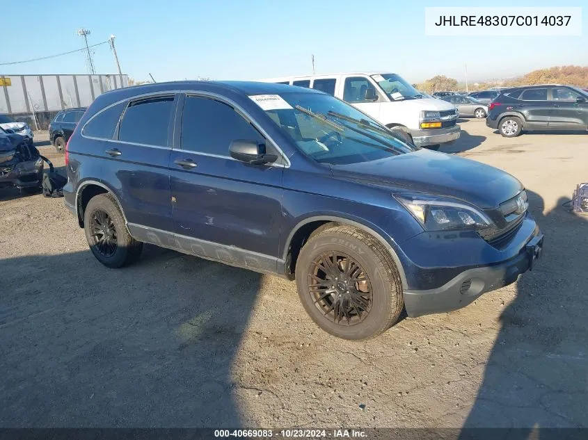 2007 Honda Cr-V Lx VIN: JHLRE48307C014037 Lot: 40669083