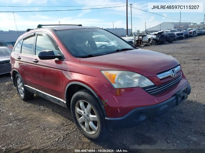 2007 Honda Cr-V Ex VIN: JHLRE48597C115207 Lot: 40674954