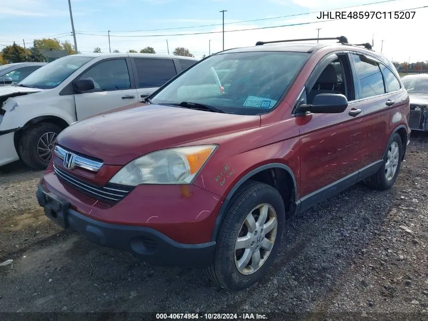 2007 Honda Cr-V Ex VIN: JHLRE48597C115207 Lot: 40674954