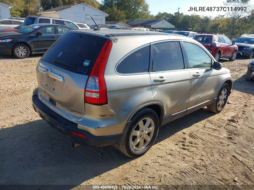 2007 Honda Cr-V Ex-L VIN: JHLRE48737C114992 Lot: 40698425