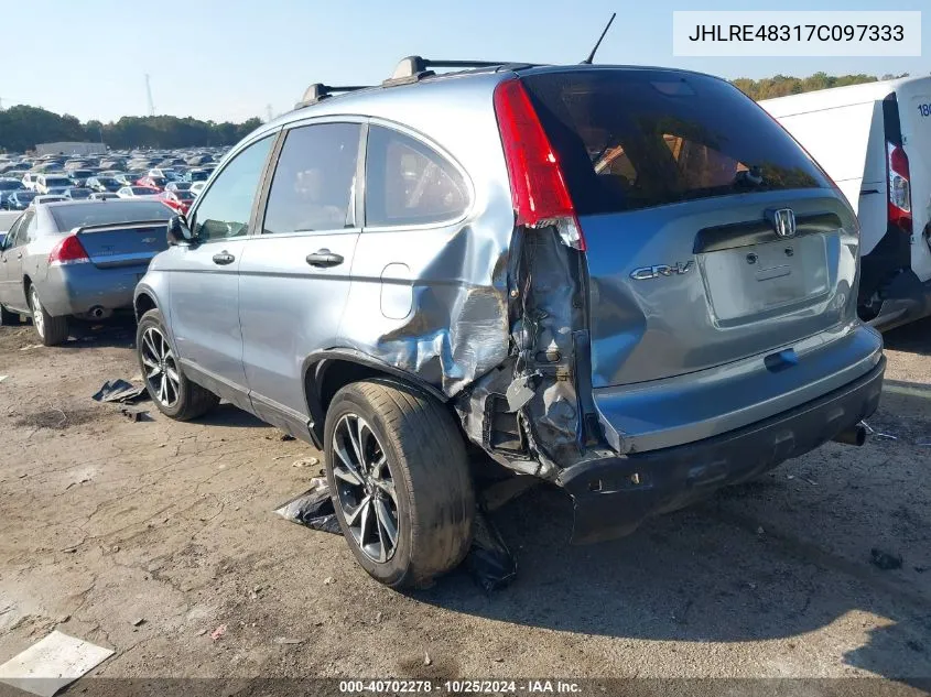 2007 Honda Cr-V Lx VIN: JHLRE48317C097333 Lot: 40702278