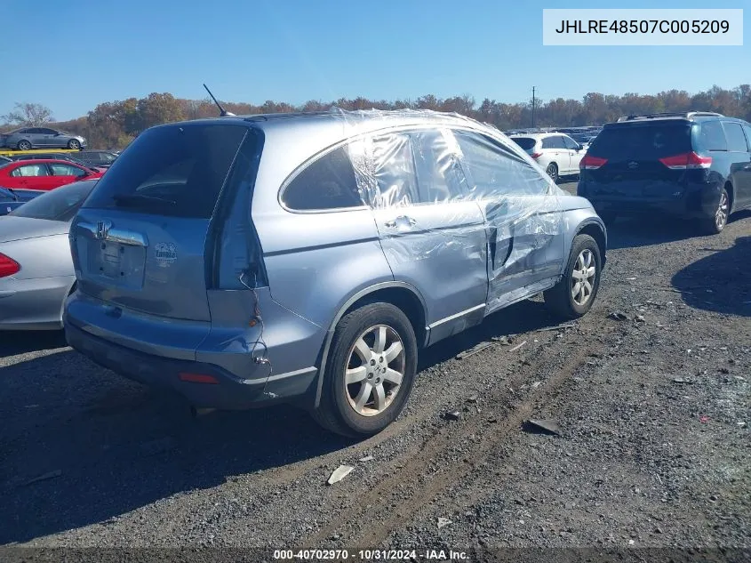 2007 Honda Cr-V Ex VIN: JHLRE48507C005209 Lot: 40702970