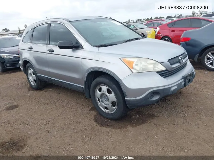 2007 Honda Cr-V Lx VIN: JHLRE38377C008200 Lot: 40719327