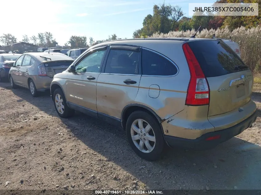 2007 Honda Cr-V Ex VIN: JHLRE385X7C005406 Lot: 40719451