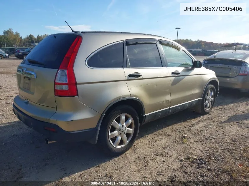 2007 Honda Cr-V Ex VIN: JHLRE385X7C005406 Lot: 40719451