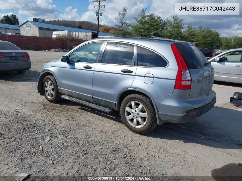 2007 Honda Cr-V Ex VIN: JHLRE38717C042443 Lot: 40730619