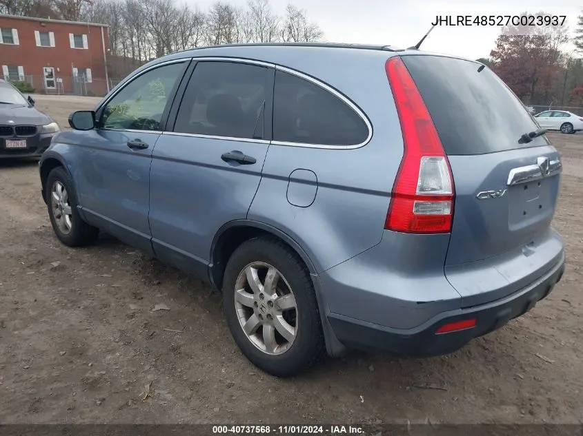 2007 Honda Cr-V Ex VIN: JHLRE48527C023937 Lot: 40737568