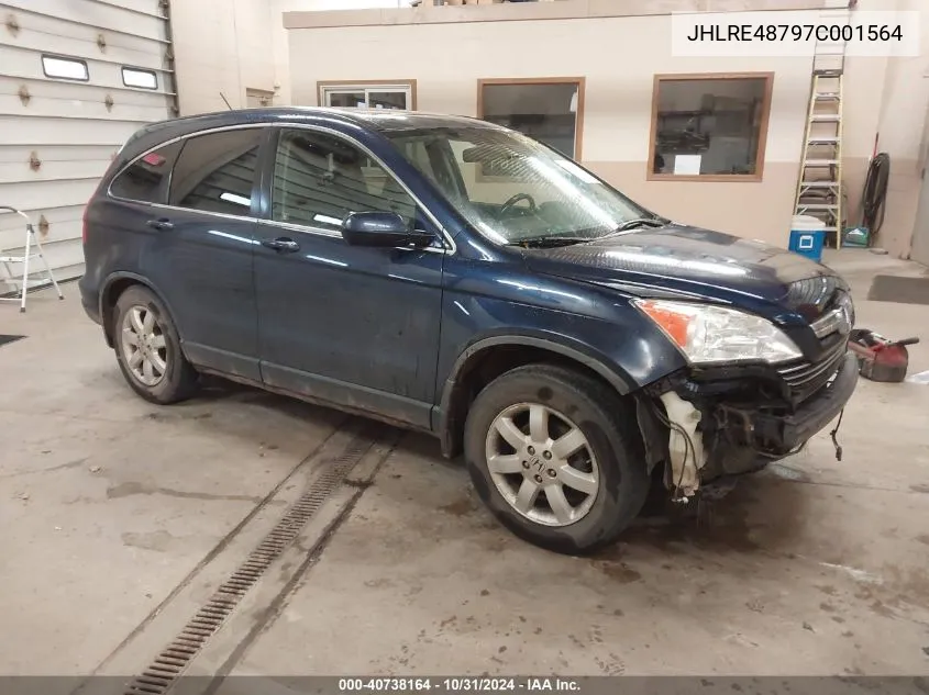 2007 Honda Cr-V Ex-L VIN: JHLRE48797C001564 Lot: 40738164