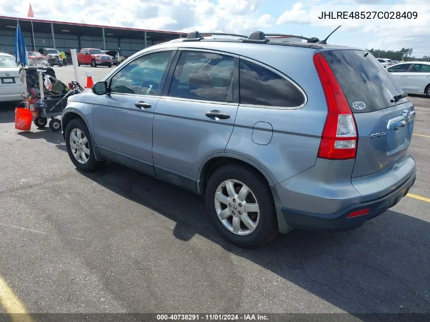 2007 Honda Cr-V Ex VIN: JHLRE48527C028409 Lot: 40738291