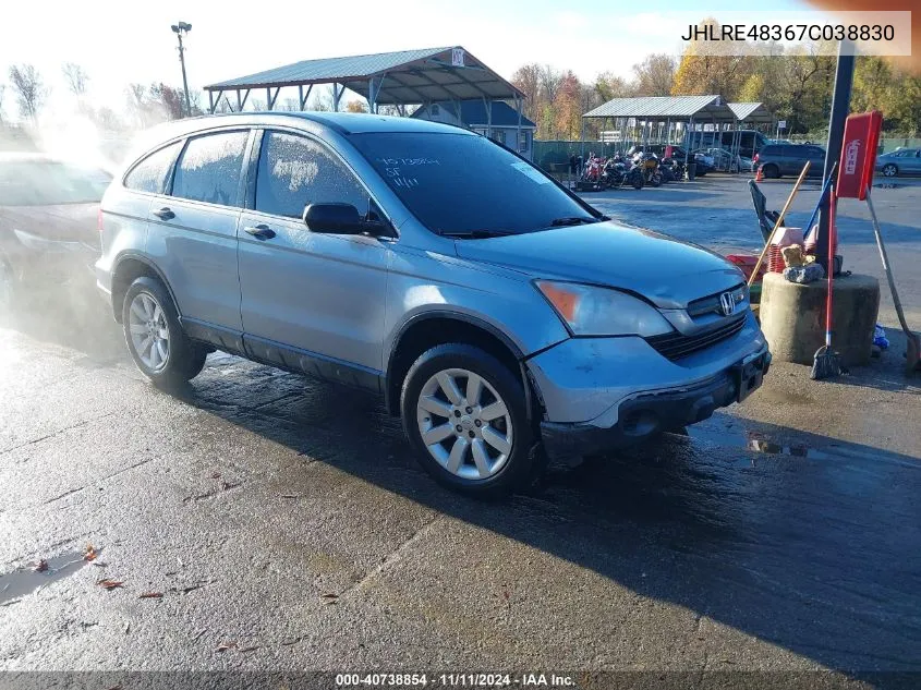 2007 Honda Cr-V Lx VIN: JHLRE48367C038830 Lot: 40738854