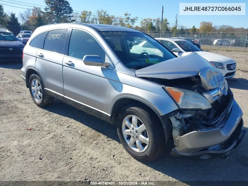 2007 Honda Cr-V Ex-L VIN: JHLRE48727C066045 Lot: 40740401