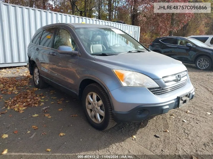 2007 Honda Cr-V Ex-L VIN: JHLRE48757C096866 Lot: 40741312