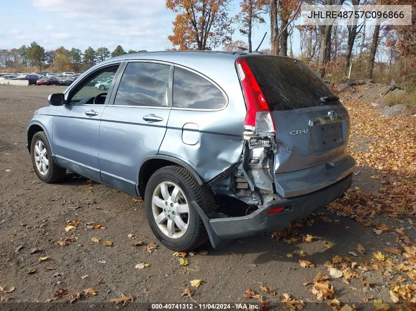 2007 Honda Cr-V Ex-L VIN: JHLRE48757C096866 Lot: 40741312