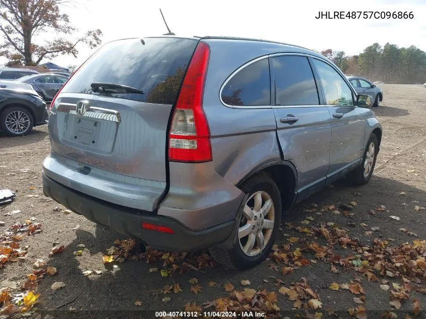 2007 Honda Cr-V Ex-L VIN: JHLRE48757C096866 Lot: 40741312