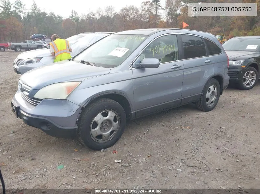 2007 Honda Cr-V Ex-L VIN: 5J6RE48757L005750 Lot: 40747701