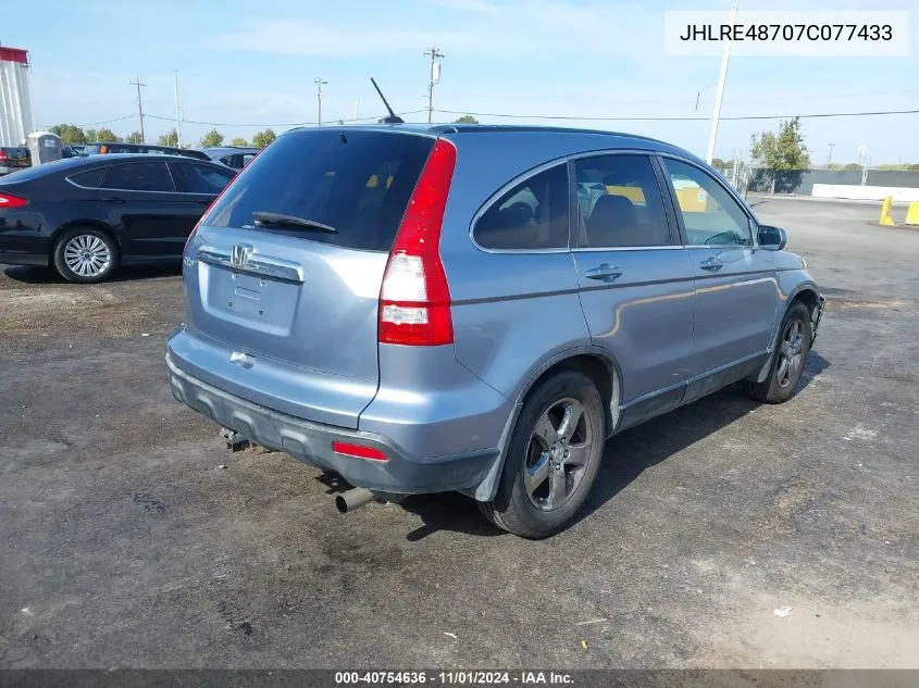 2007 Honda Cr-V Ex-L VIN: JHLRE48707C077433 Lot: 40754636