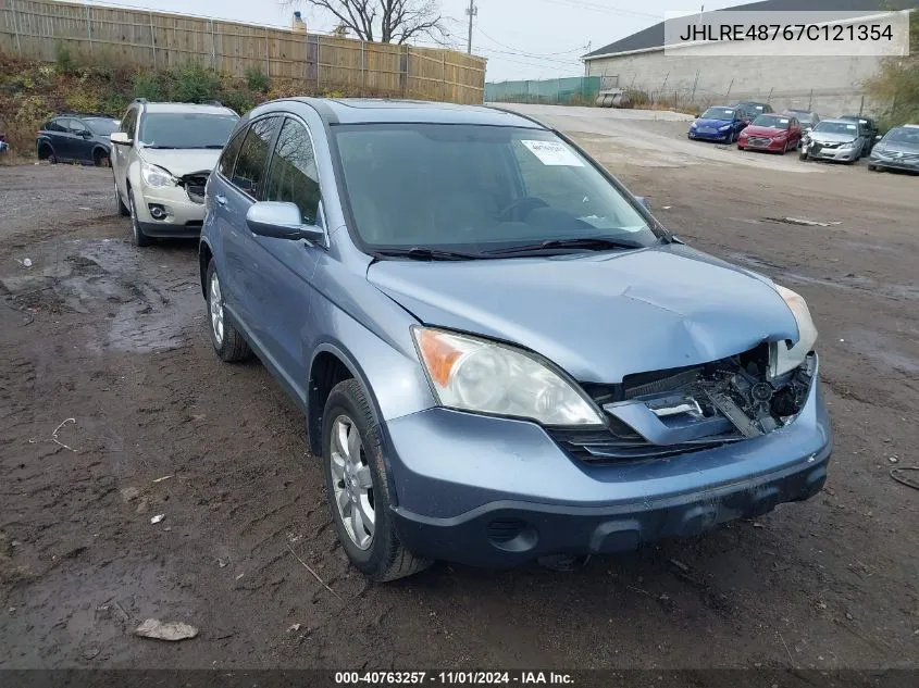 2007 Honda Cr-V Ex-L VIN: JHLRE48767C121354 Lot: 40763257