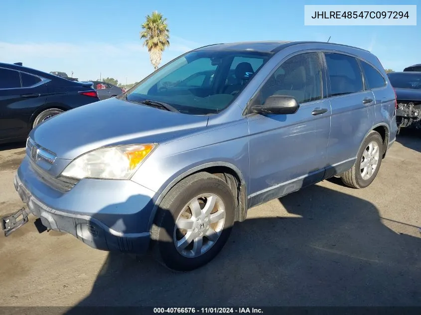 2007 Honda Cr-V Ex VIN: JHLRE48547C097294 Lot: 40766576