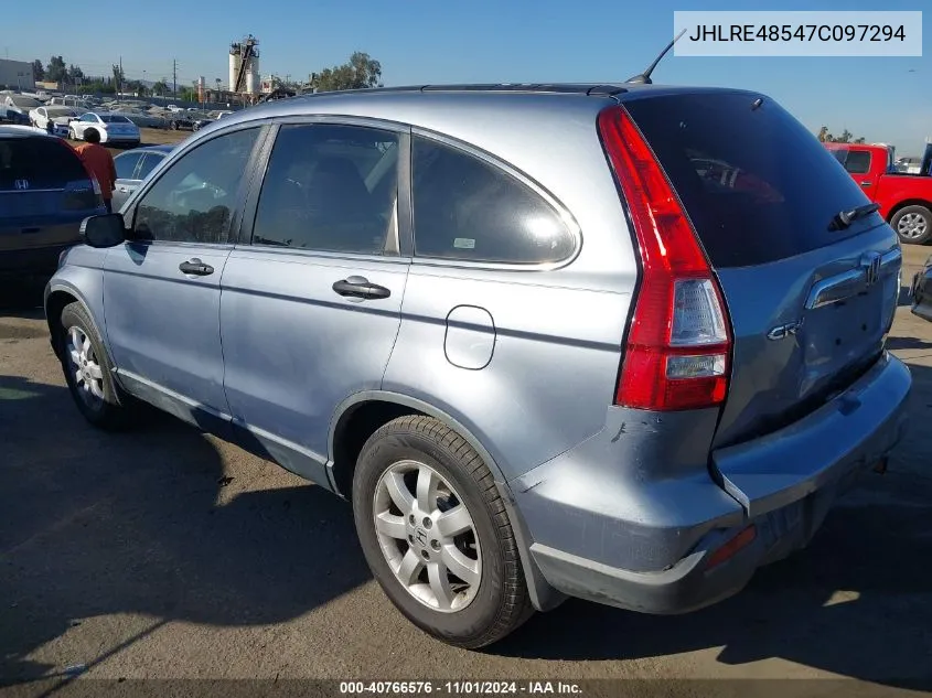 2007 Honda Cr-V Ex VIN: JHLRE48547C097294 Lot: 40766576