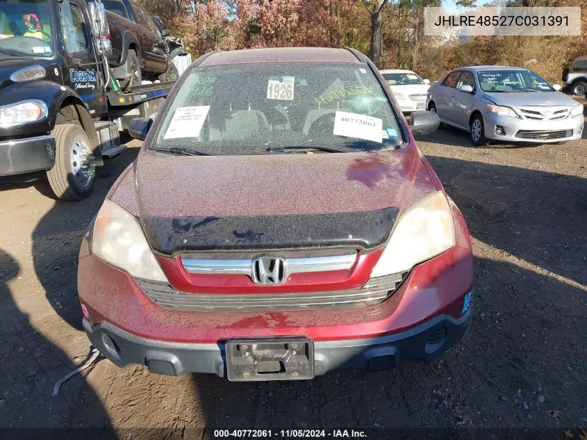 2007 Honda Cr-V Ex VIN: JHLRE48527C031391 Lot: 40772061