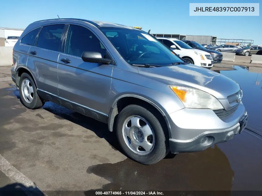 2007 Honda Cr-V Lx VIN: JHLRE48397C007913 Lot: 40774965