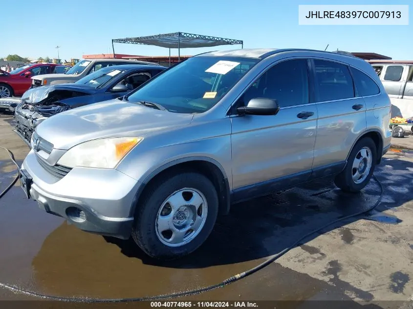 2007 Honda Cr-V Lx VIN: JHLRE48397C007913 Lot: 40774965