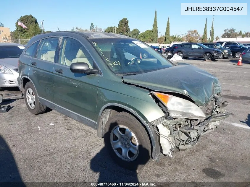 2007 Honda Cr-V Lx VIN: JHLRE38337C004547 Lot: 40775460