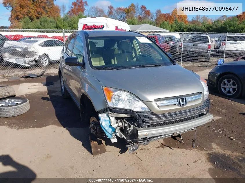 2007 Honda Cr-V Ex VIN: JHLRE48577C096477 Lot: 40777748