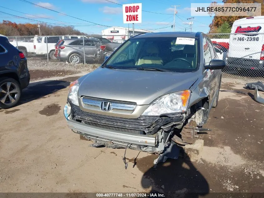 2007 Honda Cr-V Ex VIN: JHLRE48577C096477 Lot: 40777748