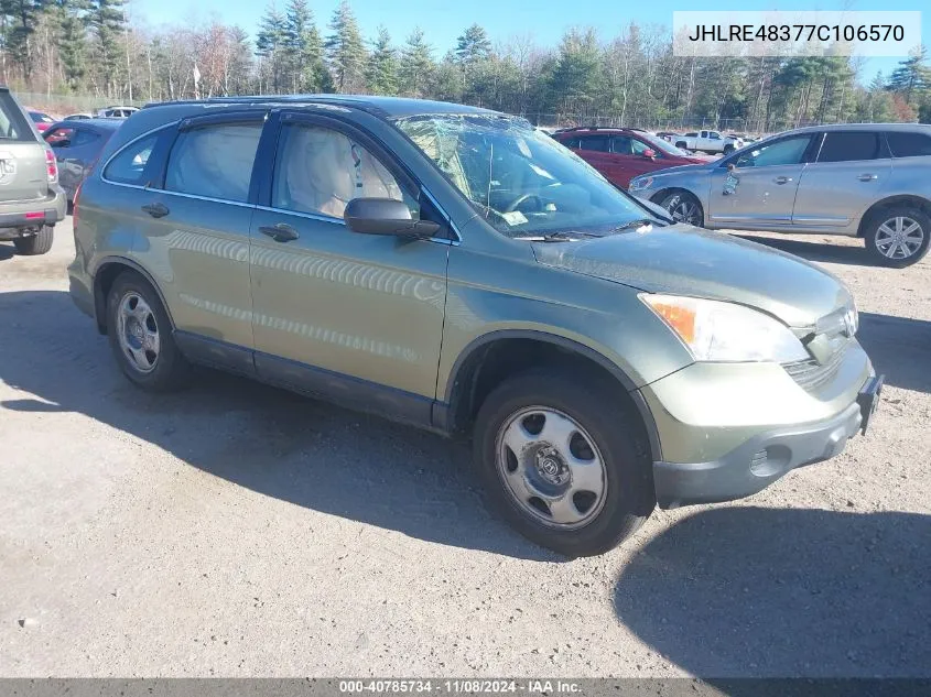 2007 Honda Cr-V Lx VIN: JHLRE48377C106570 Lot: 40785734