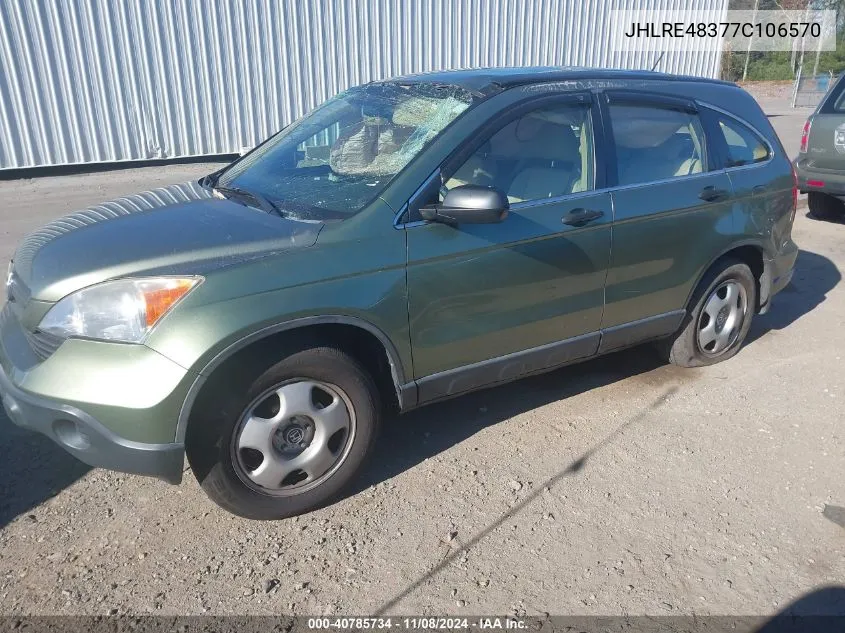 2007 Honda Cr-V Lx VIN: JHLRE48377C106570 Lot: 40785734