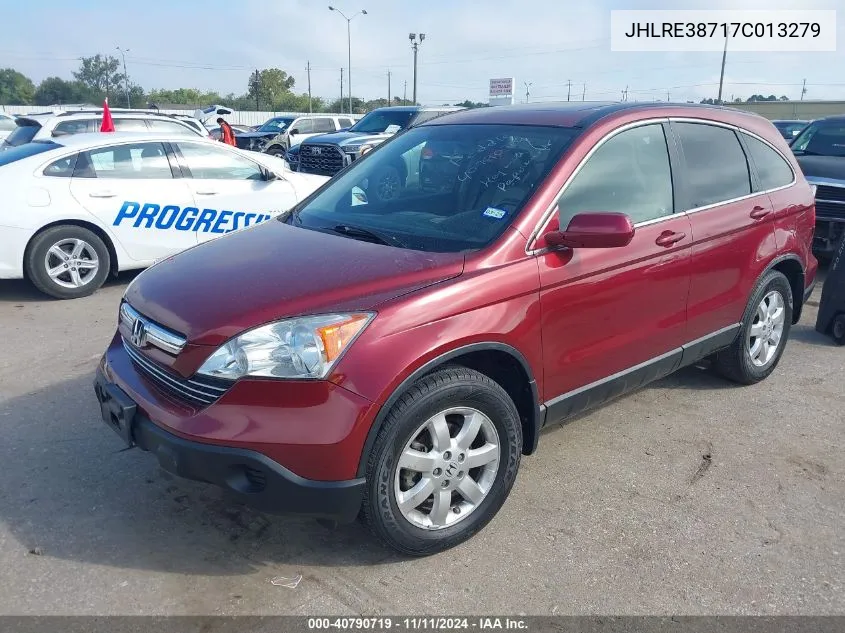 2007 Honda Cr-V Ex-L VIN: JHLRE38717C013279 Lot: 40790719