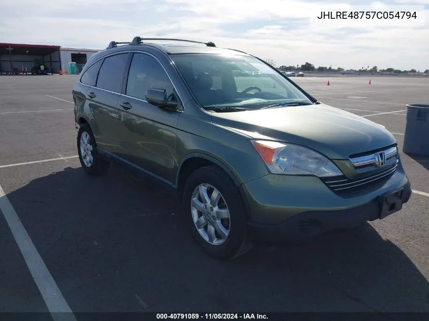 2007 Honda Cr-V Ex-L VIN: JHLRE48757C054794 Lot: 40791059