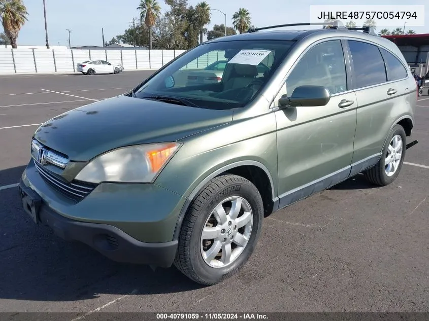 2007 Honda Cr-V Ex-L VIN: JHLRE48757C054794 Lot: 40791059