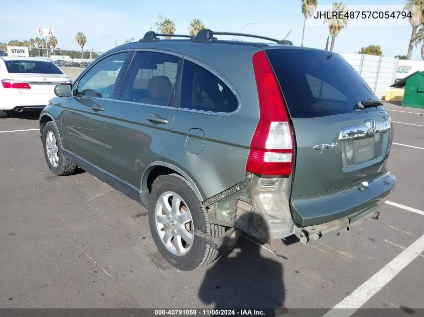 2007 Honda Cr-V Ex-L VIN: JHLRE48757C054794 Lot: 40791059