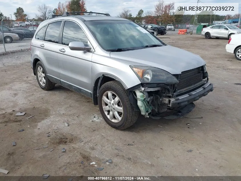 2007 Honda Cr-V Ex-L VIN: JHLRE38777C039272 Lot: 40796812