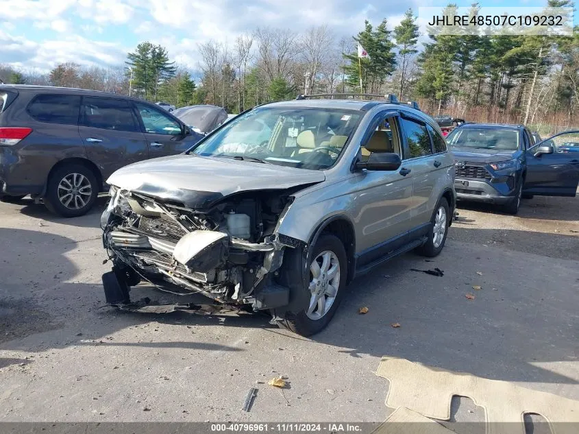 2007 Honda Cr-V Ex VIN: JHLRE48507C109232 Lot: 40796961