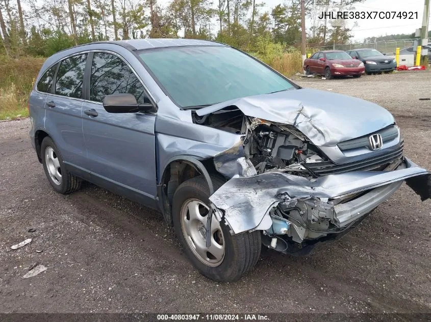 2007 Honda Cr-V Lx VIN: JHLRE383X7C074921 Lot: 40803947