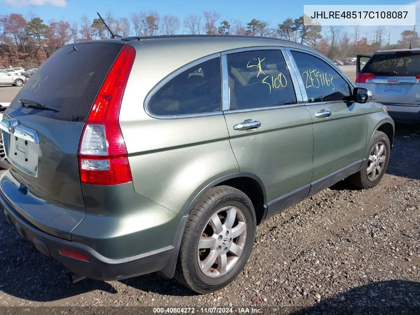 2007 Honda Cr-V Ex VIN: JHLRE48517C108087 Lot: 40804272