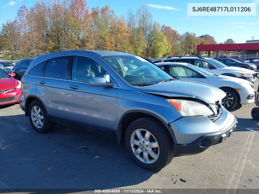 2007 Honda Cr-V Ex-L VIN: 5J6RE48717L011206 Lot: 40804959