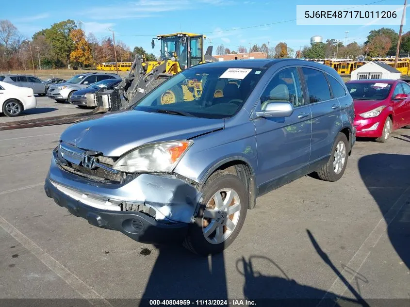 2007 Honda Cr-V Ex-L VIN: 5J6RE48717L011206 Lot: 40804959