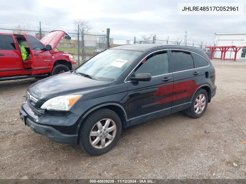 2007 Honda Cr-V Ex VIN: JHLRE48517C052961 Lot: 40839239