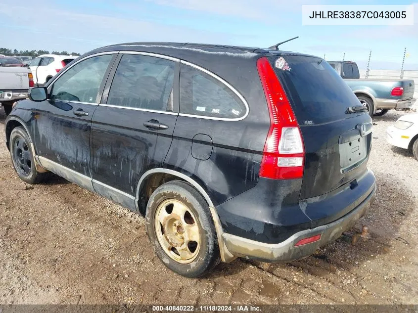 JHLRE38387C043005 2007 Honda Cr-V Lx