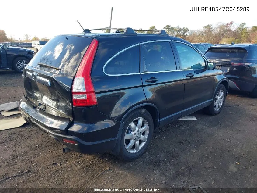 2007 Honda Cr-V Ex VIN: JHLRE48547C045289 Lot: 40846105