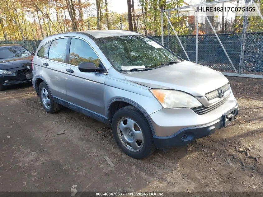 2007 Honda Cr-V Lx VIN: JHLRE48317C075459 Lot: 40847553