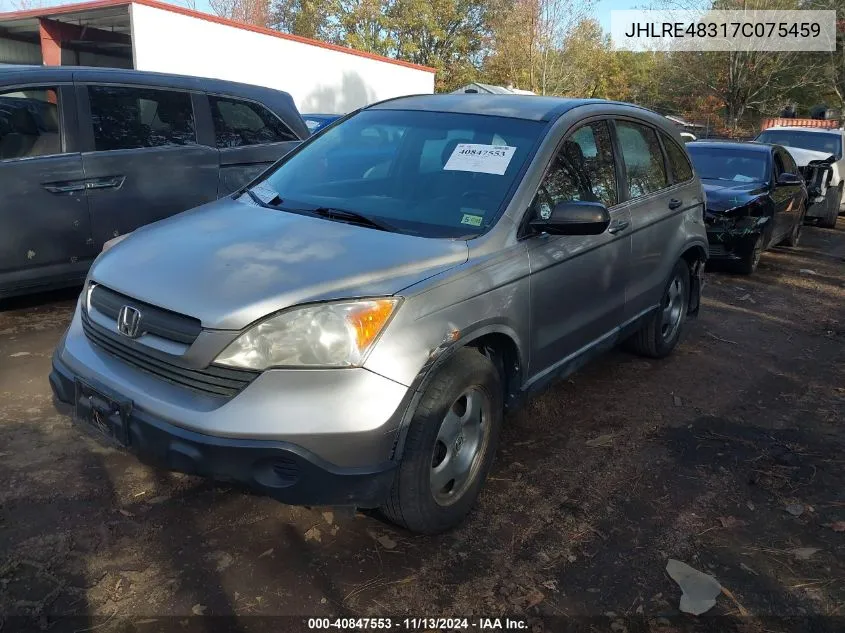 2007 Honda Cr-V Lx VIN: JHLRE48317C075459 Lot: 40847553